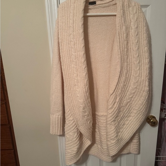 torrid Sweaters - Torrid Cream Heavyweight Cable Knit Open-Front Cardigan (Very Warm!